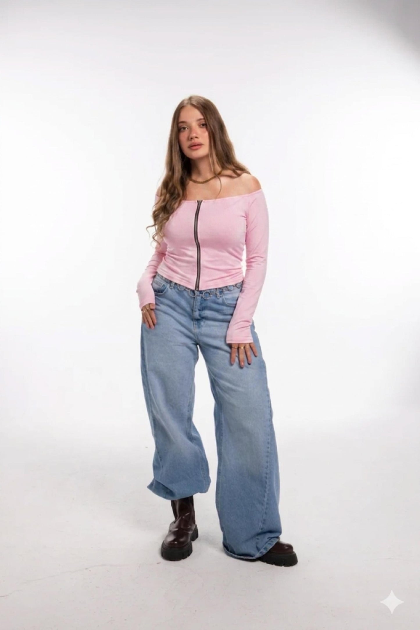 Zip Off-Shoulder